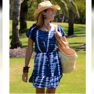 Walker and Wade Navy Tie-Dye Kat dress. Size small